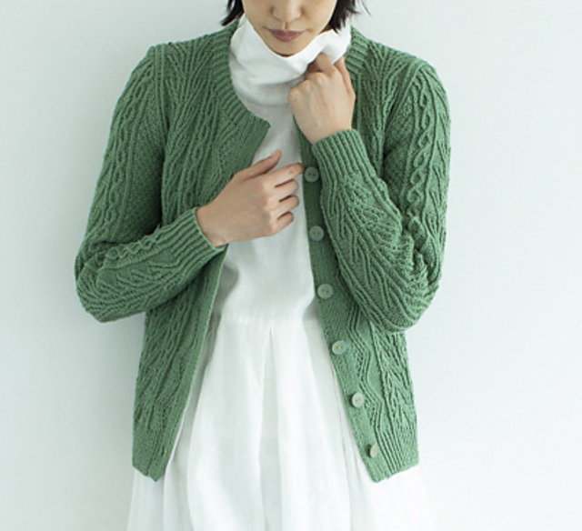 Teatree #10 Cable Cardigan