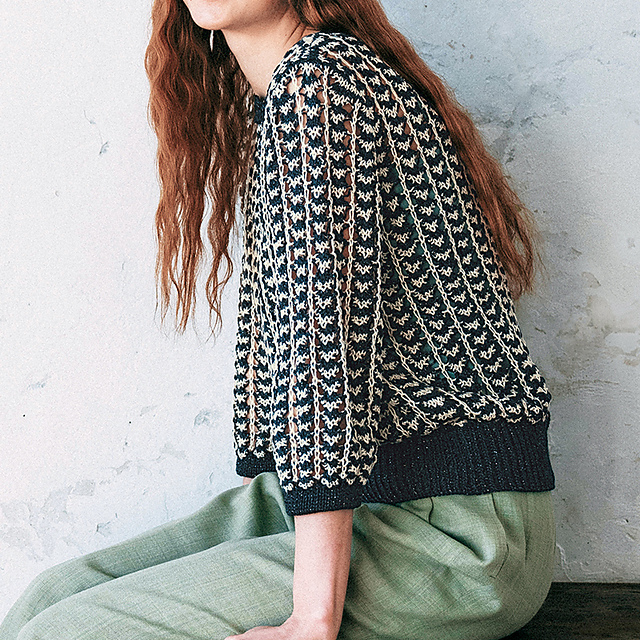 p.47 Lacy Stripes Pullover