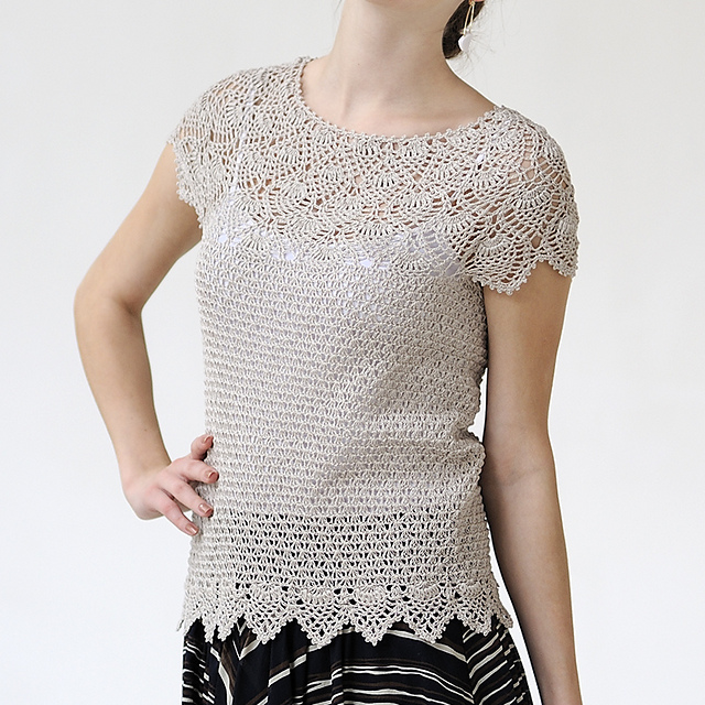 #03 Pineapple Yoke Pullover