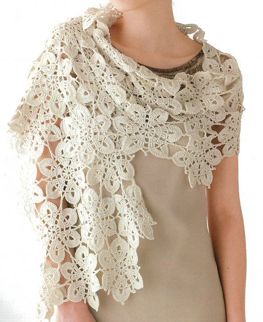 #5 Flower Motif Stole