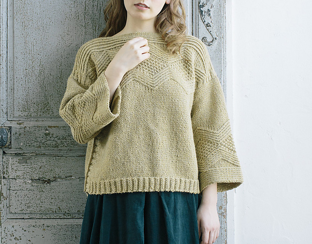 p.4 Pullover まっすぐに編むプルオーバー