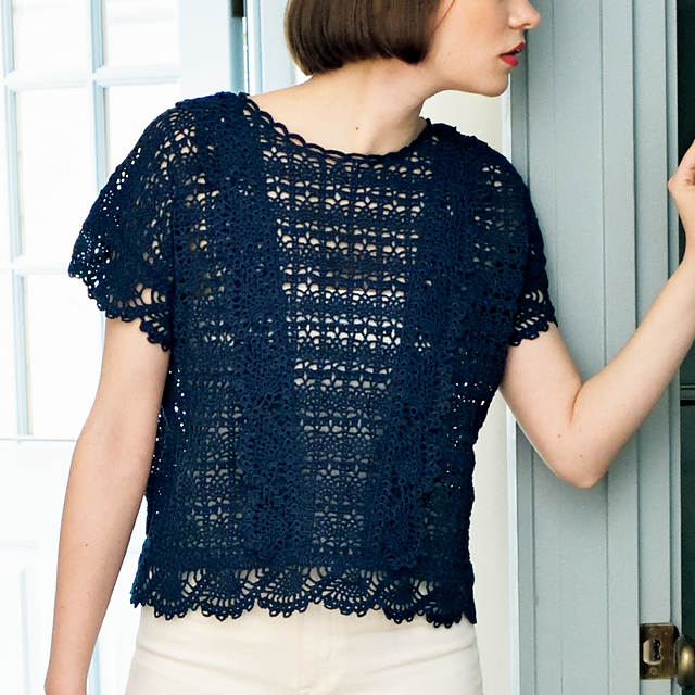 p.33 Braid Frill Pullover