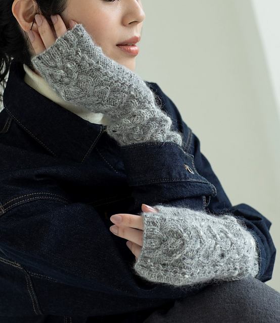 #17 Tweed & Mohair Armwarmer