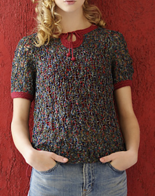 p.107 Mosaic-style Short-sleeve Pullover