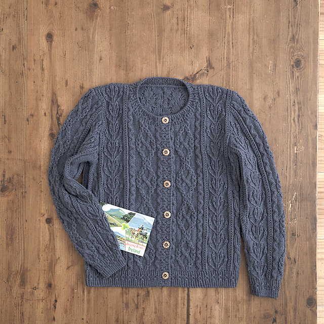 Round Neck Aran Cardigan