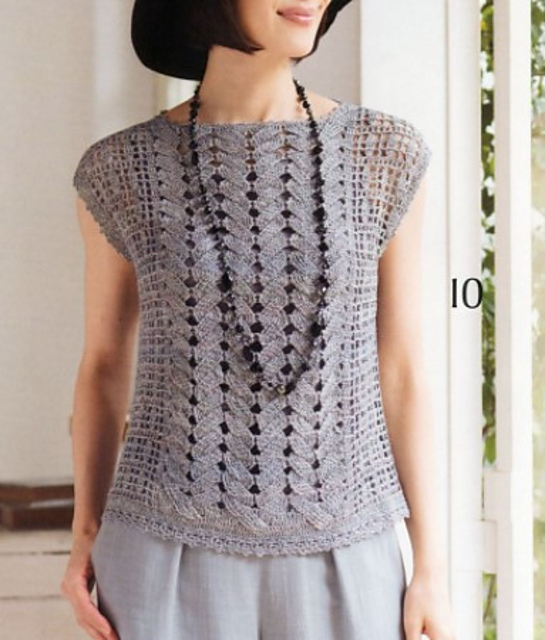 #10 Crochet Cable Pullover