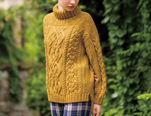 p.38 Celtic Cable Turtleneck Pullover