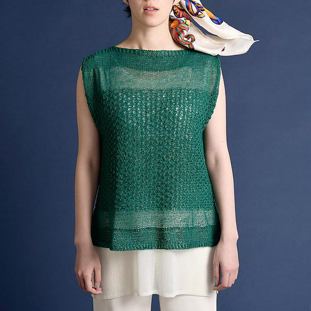p.49 Green Linen Vest