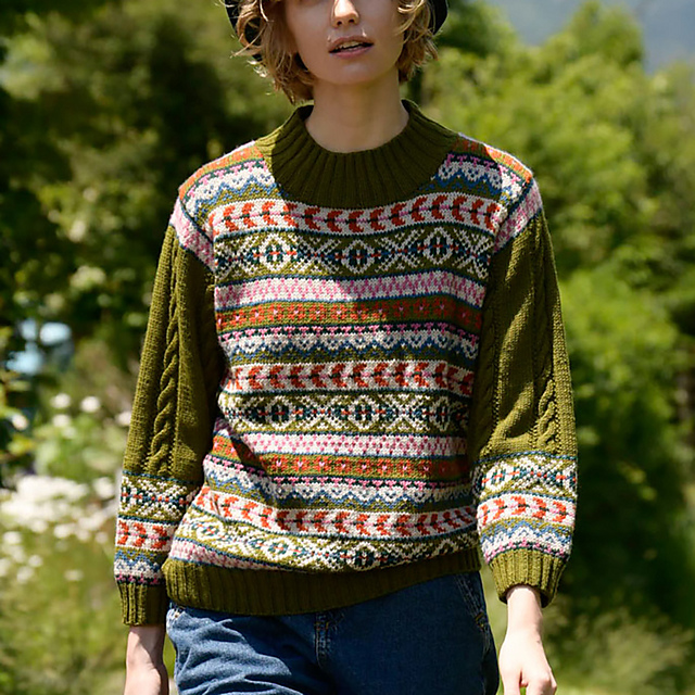 p.16 Fairisle High-neck Pullover
