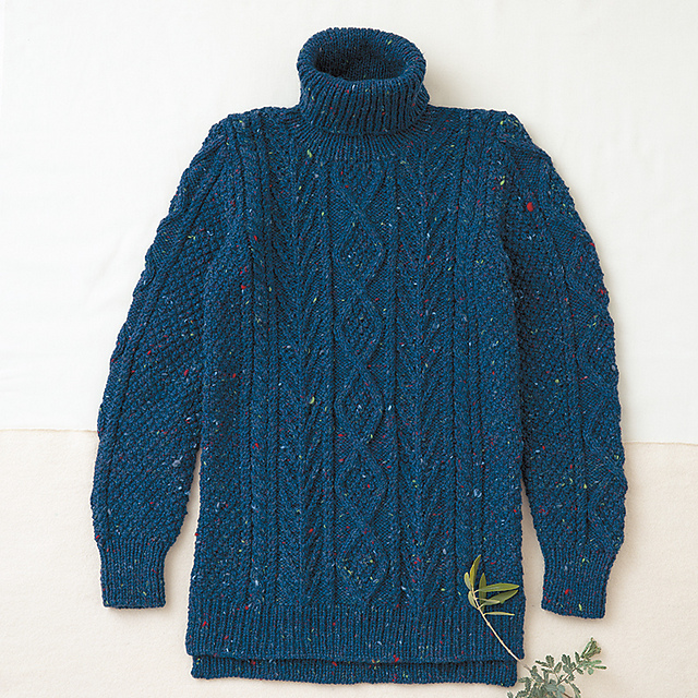 Turtleneck Aran Sweater