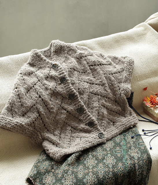 p.6 Lace Cardigan with Round Yoke
