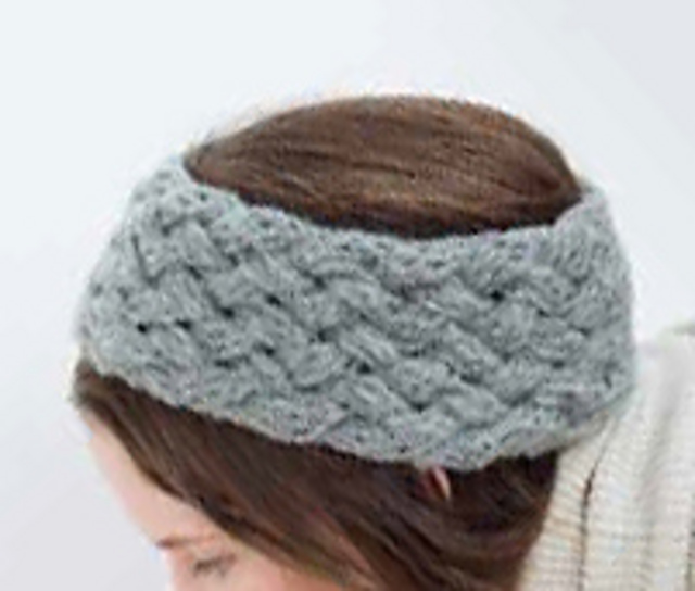 J. Headband - Elongated Woven Cable Stitch