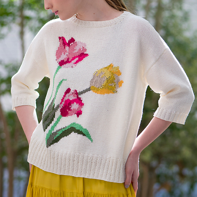 Ravelry: Tulip Pullover pattern by Erika Tokai（東海えりか）