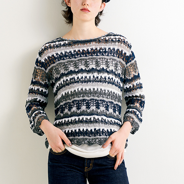 p.100 Lace Border Pullover
