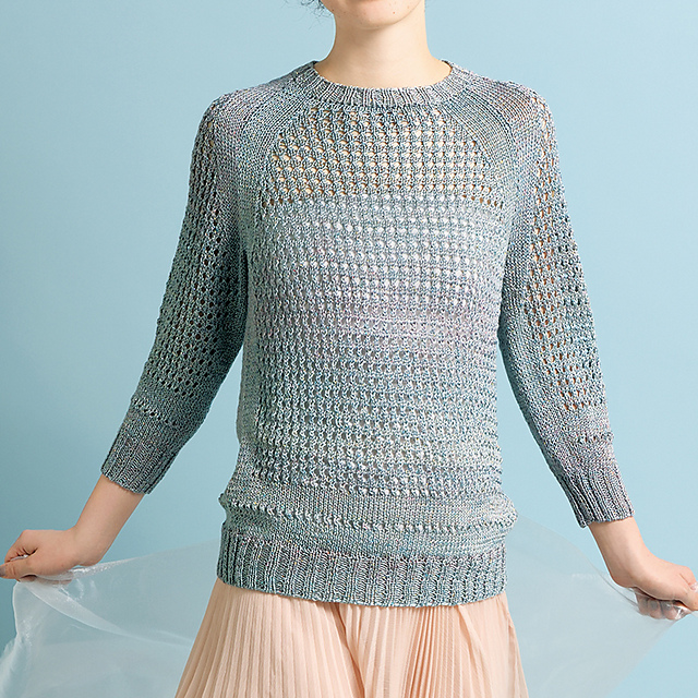 p.40 Lacy Raglan Pullover