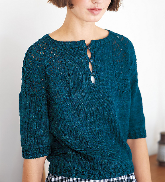 L Pima Denim Pullover