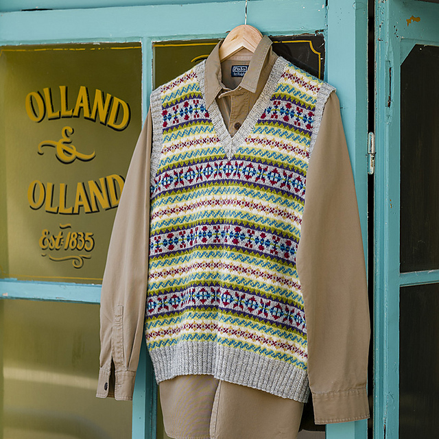 p.39 Men's Fairisle Vest