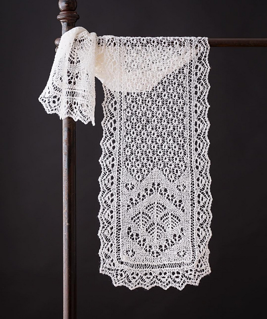Ravelry: p.18 Birdseye pattern scarf pattern by Fumiko Ueda (上田 文子)
