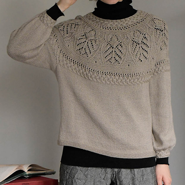 p.17 Lace Yoke Pullover