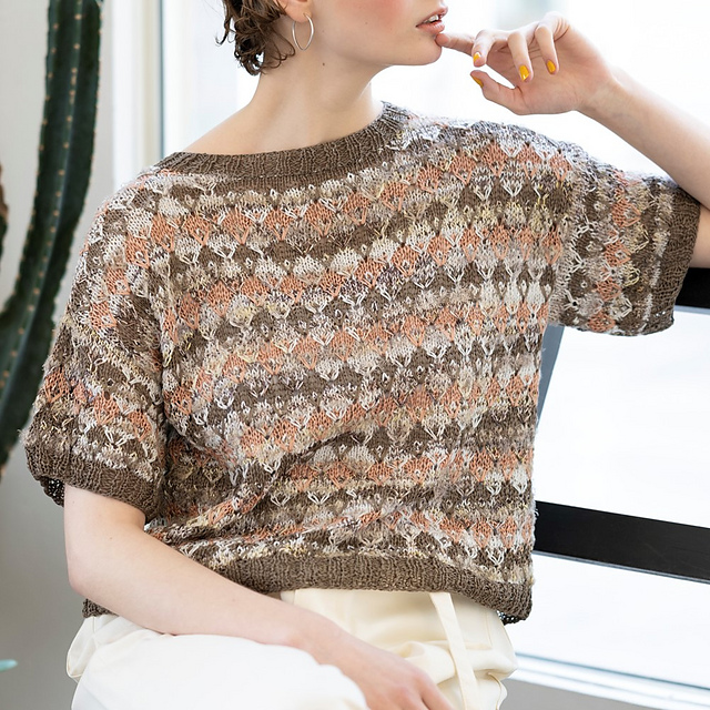 F Flower Pattern Pullover