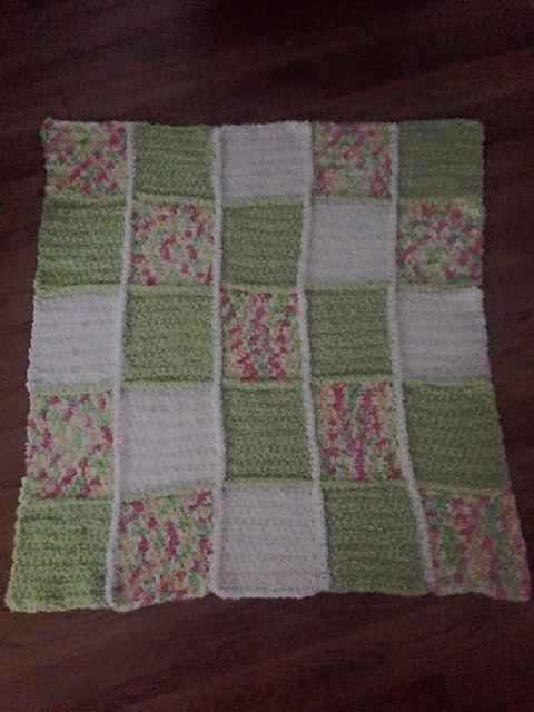Rag quilt with fabric