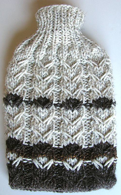 Flower Heart Hot Water Bottle Cozy