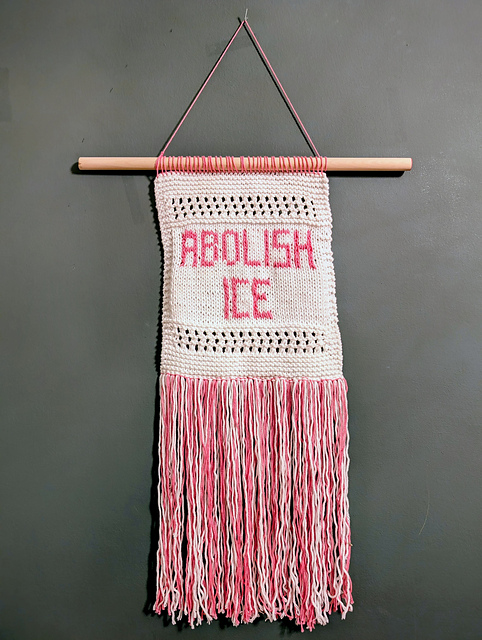 Abolish Ice knit tapestry