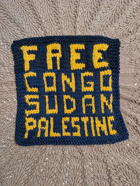 Free Congo Sudan Palestine Protest Tapestry