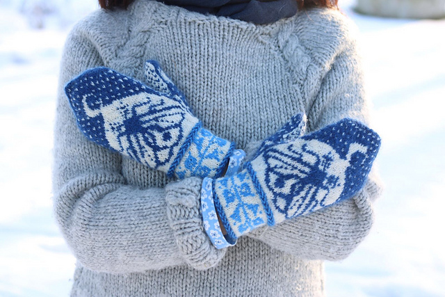 Moonlight traveler mittens
