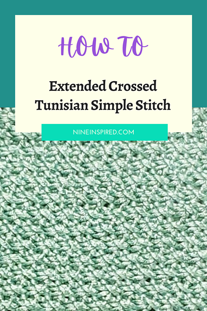 Extended Crossed Tunisian Simple Stitch