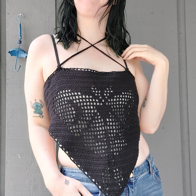 Ravelry: Midnight Moth Bandana Top pattern by Angela Ader