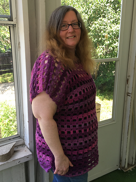Boxed Shell Stitch Ladies Top