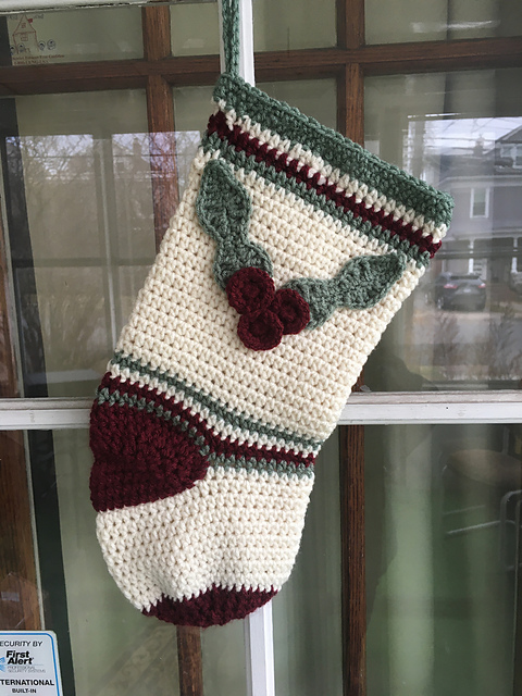 Holly Christmas Stocking