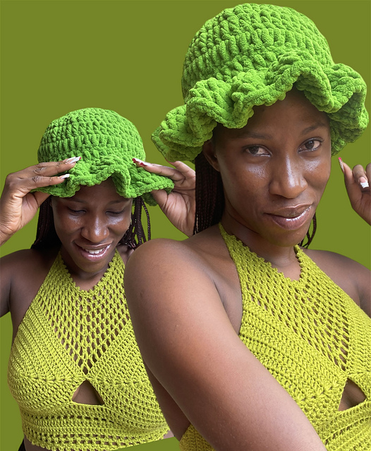 Ravelry: Chunky Ruffle Hat pattern by anitah nairuku display picture 2