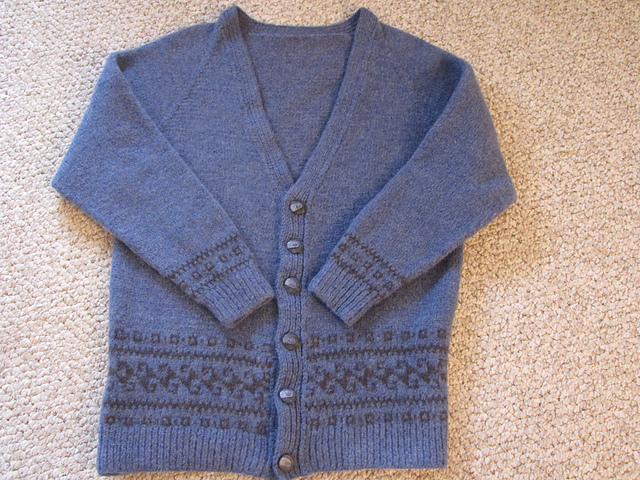 Adult's Fair Isle Border Cardigan