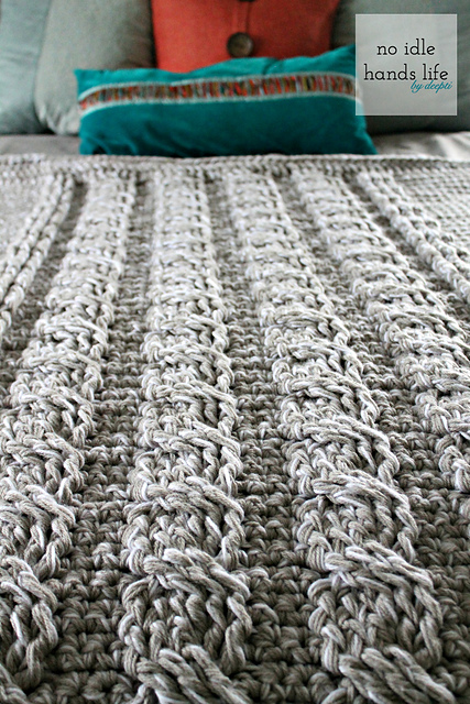 Cozy Cabled Sweater Throw