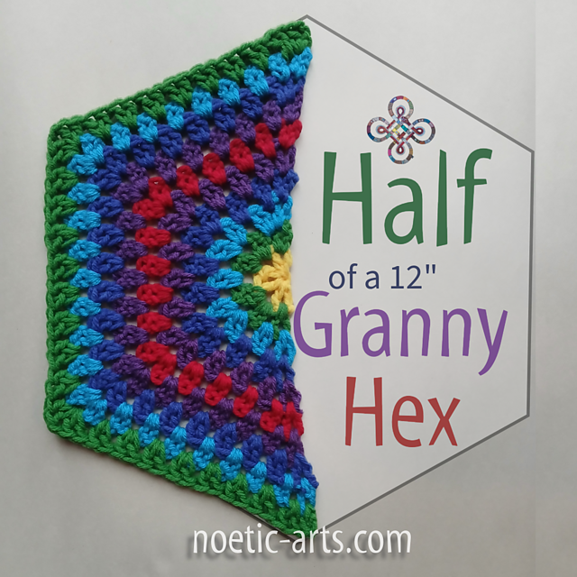 Half of a 12" Granny Hex