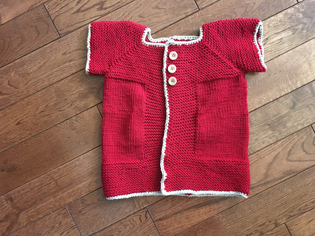 Child’s Top Down Raglan Cardigan