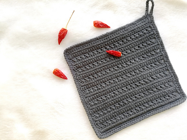 Textured cross stitch dishcloth