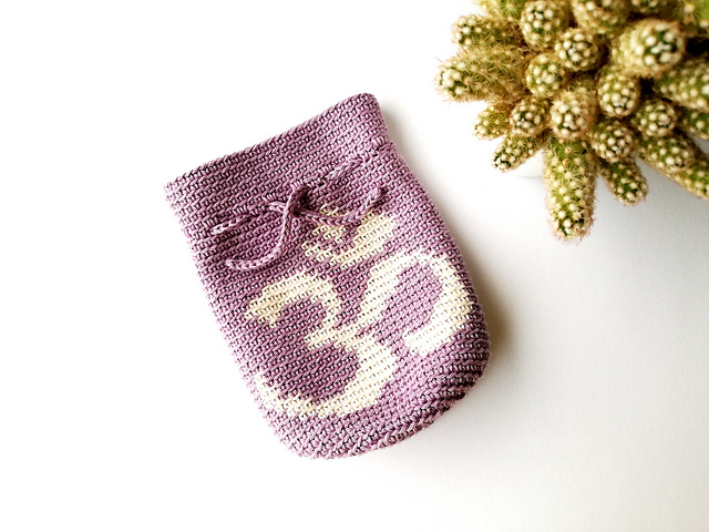 Bag with yoga Om symbol