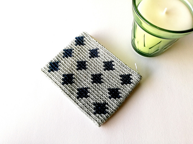 Zipper pouch Blue Diamonds