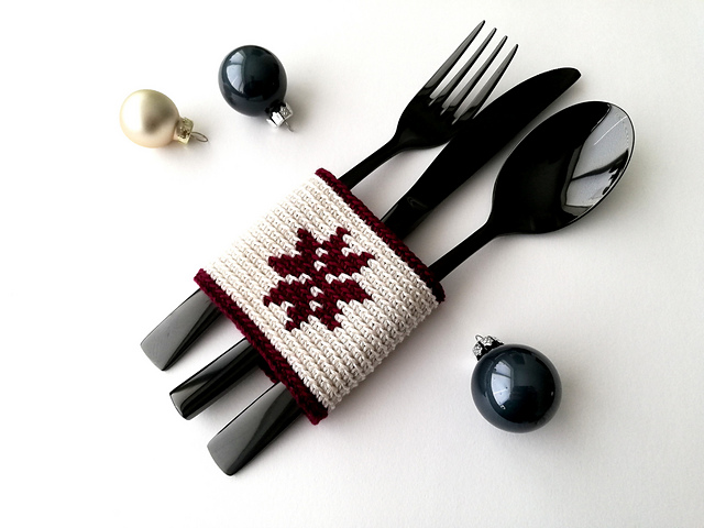 Cutlery holder Christmas flower
