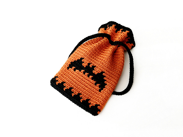 Halloween bag with a bat
