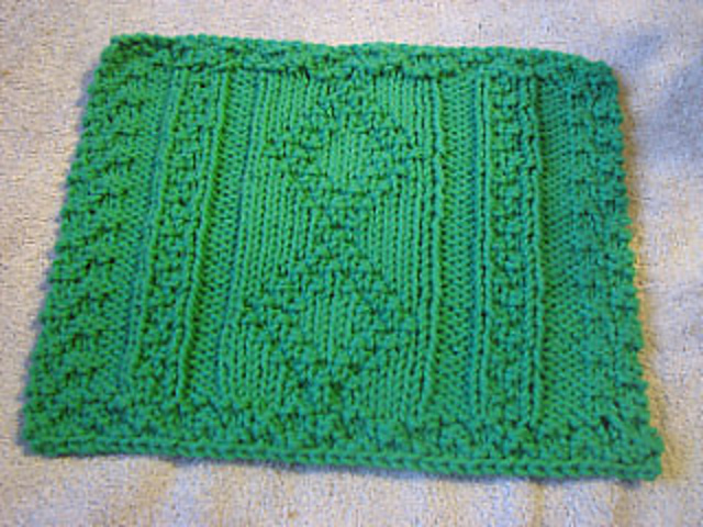 Ribbed Diamonds Dishcloth