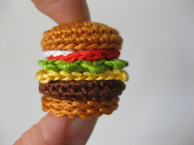 Little Crocheted Cheeseburger