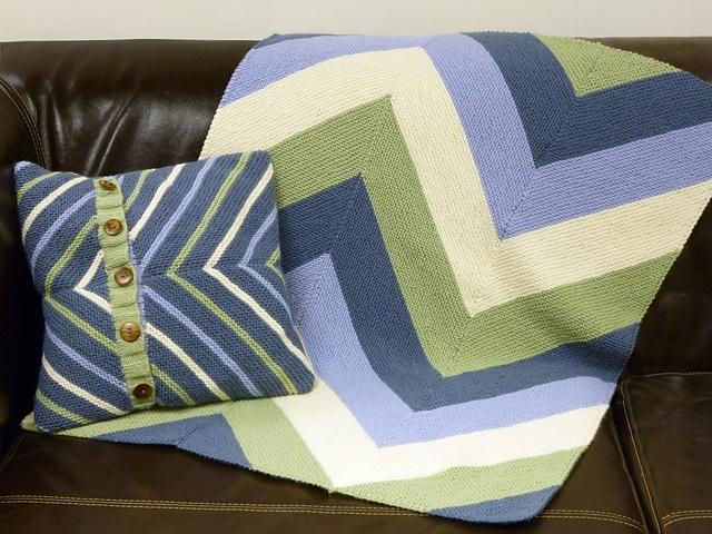 Chevron Baby Blanket and Cushion