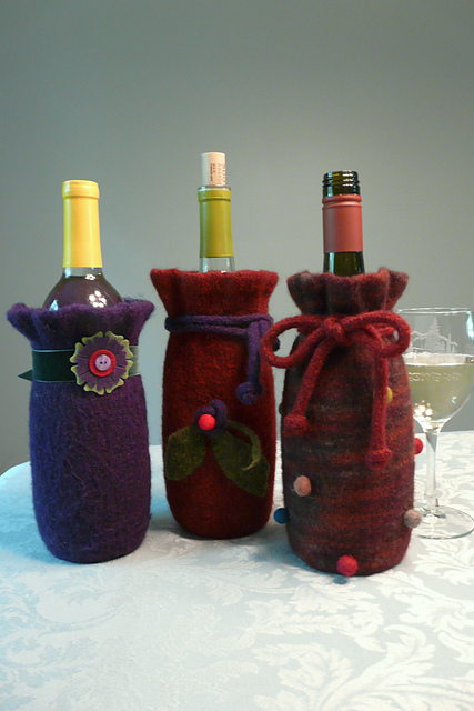 Felted Wine Cover