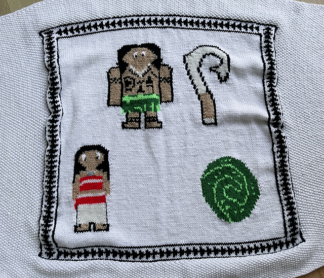 Moana Intarsia Baby Blanket