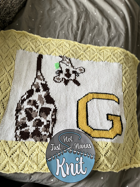 G is for Giraffe baby blanket