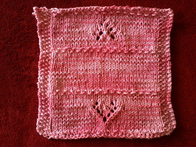 Hearts N Moss Dishcloth